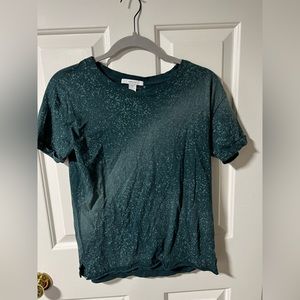 Green bleach splashed shirt